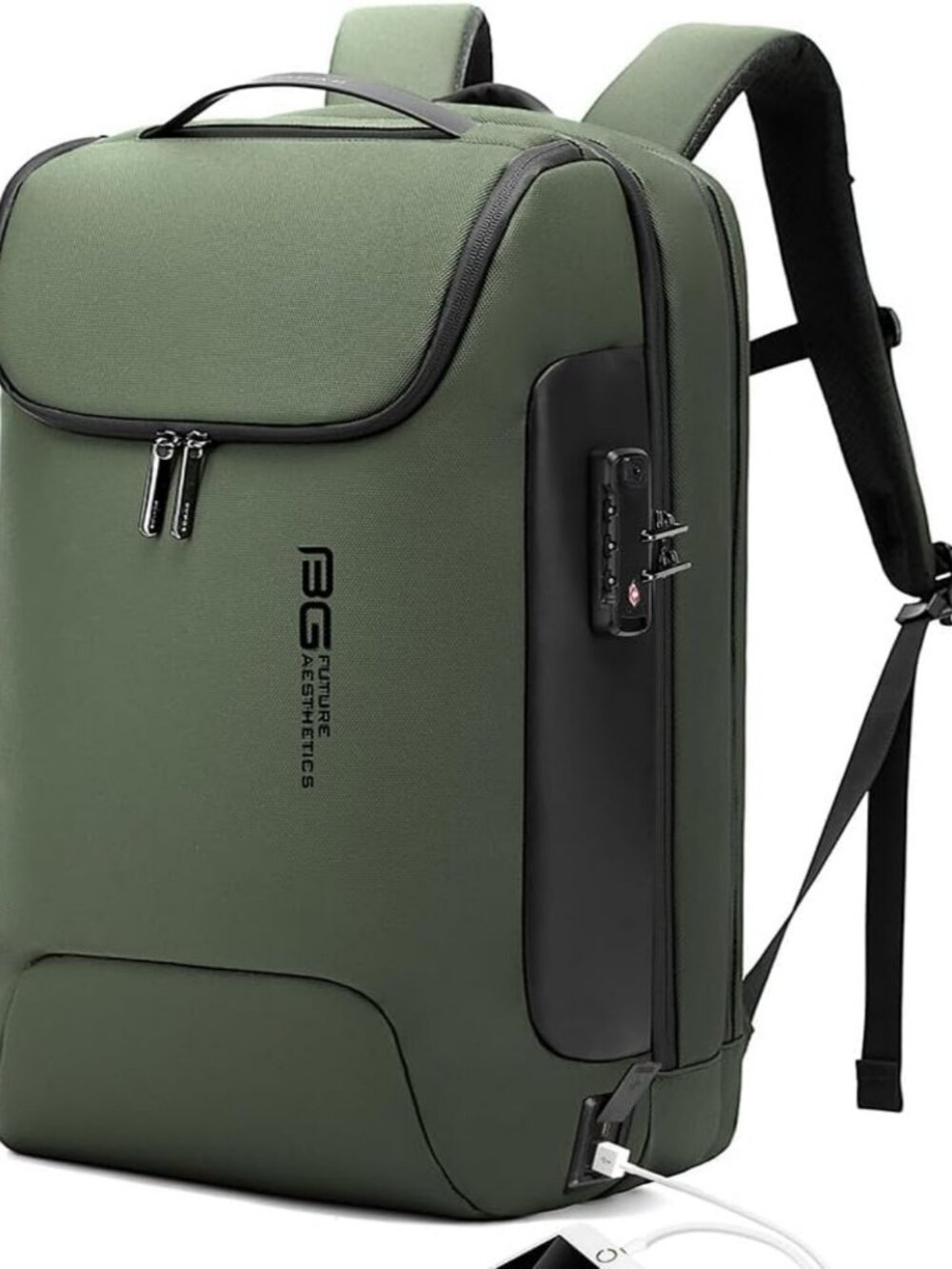 Anti-Theft Tech Backpack, 17" Laptop Bag with USB Charging Port, Travel Rucksack